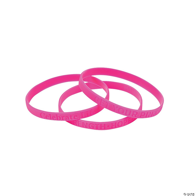 Thin Pink Ribbon Rubber Bracelets Oriental Trading