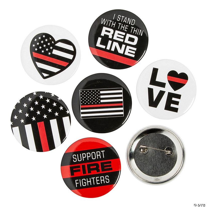 Thin Red Line Buttons - 24 Pc. Image