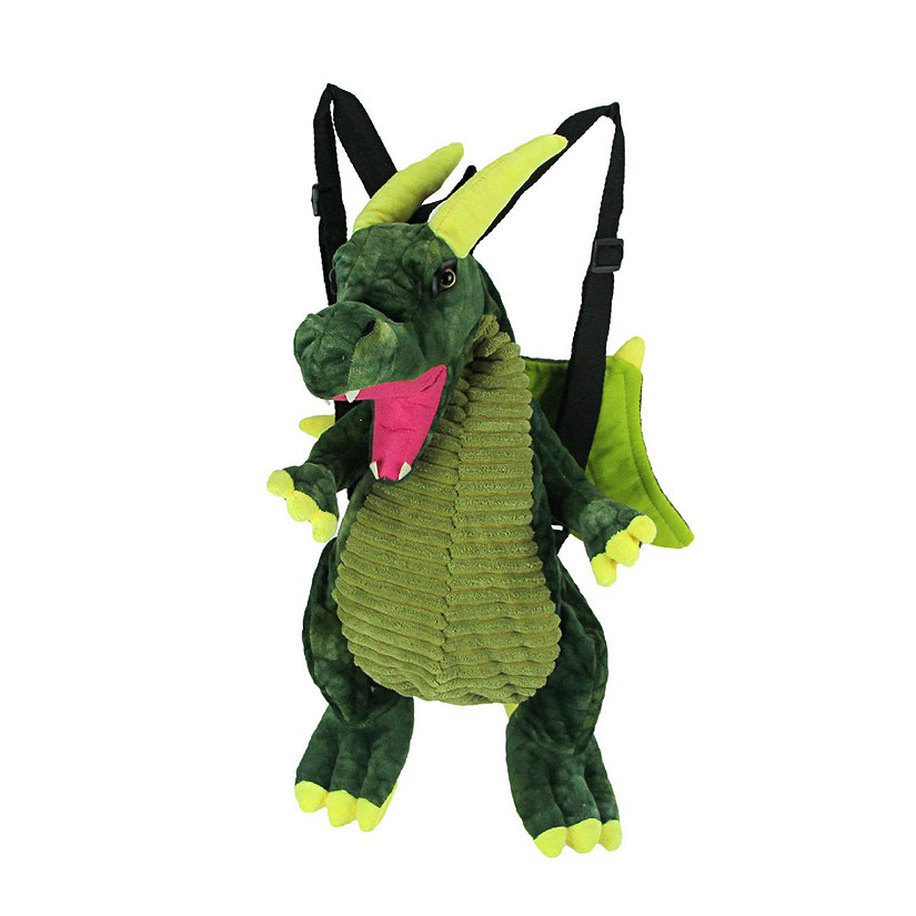 Things2Die4 Magical Furry Plush Green Dragon Mini Backpack Image