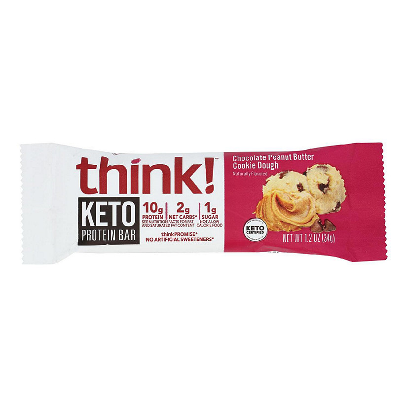 Think! - Protein Bar Kto Chocolate Peanut Butter Ckydgh - Case of 10-1.2 OZ Image