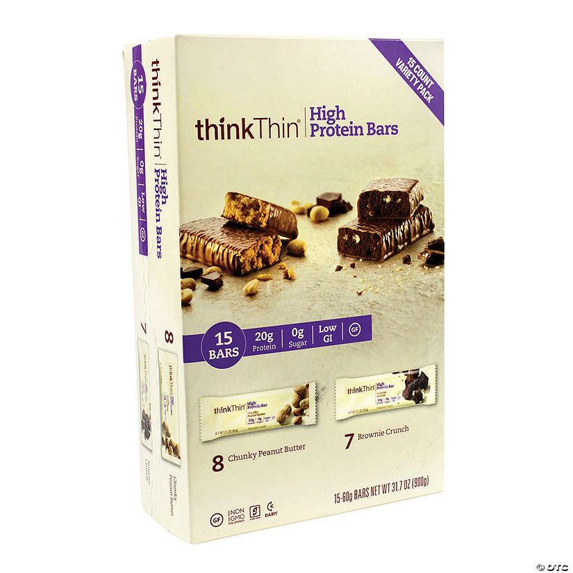 thinkTHIN High Protein Bars Variety 20g Protein, 15 Count Image