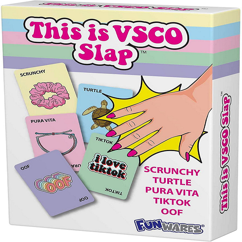 This is VSCO Slap Card Game Quick & Fun Party Game Oriental Trading