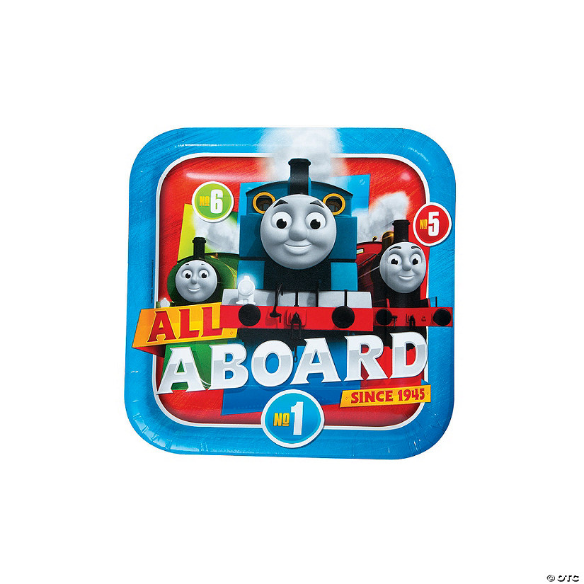 Thomas the Tank Engine & Friends&#8482; Party Square Paper Dinner Plates - 8 Ct. Image
