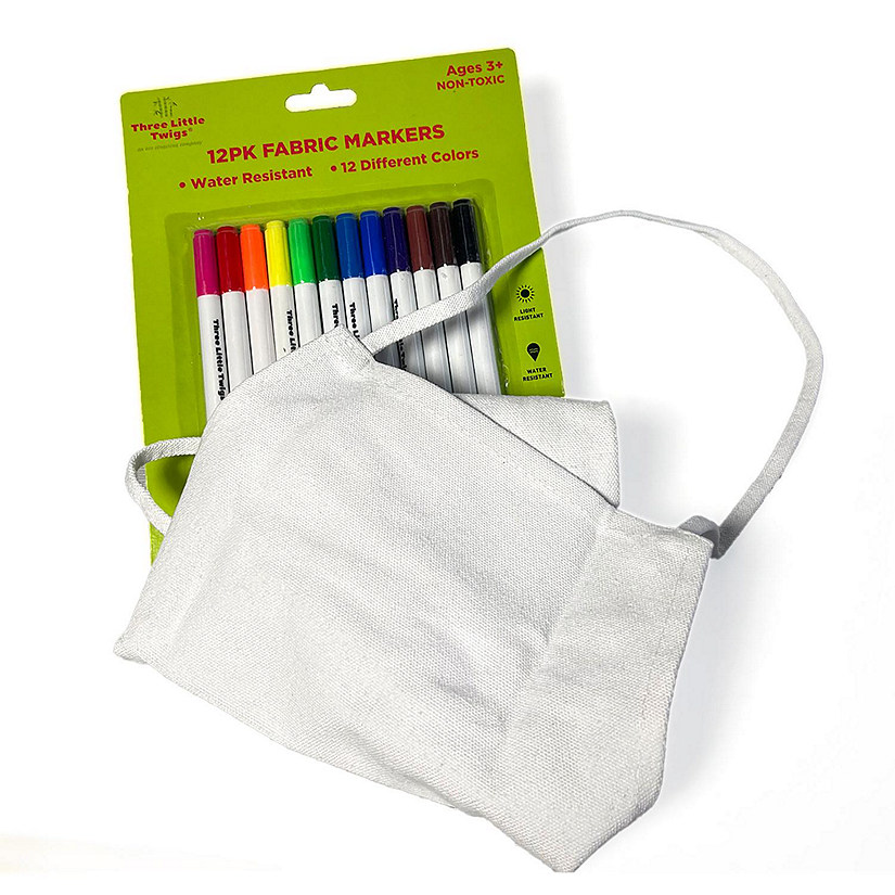 Three Little Twigs: 12Pk Fabric Markers &amp; Canvas Apron Image