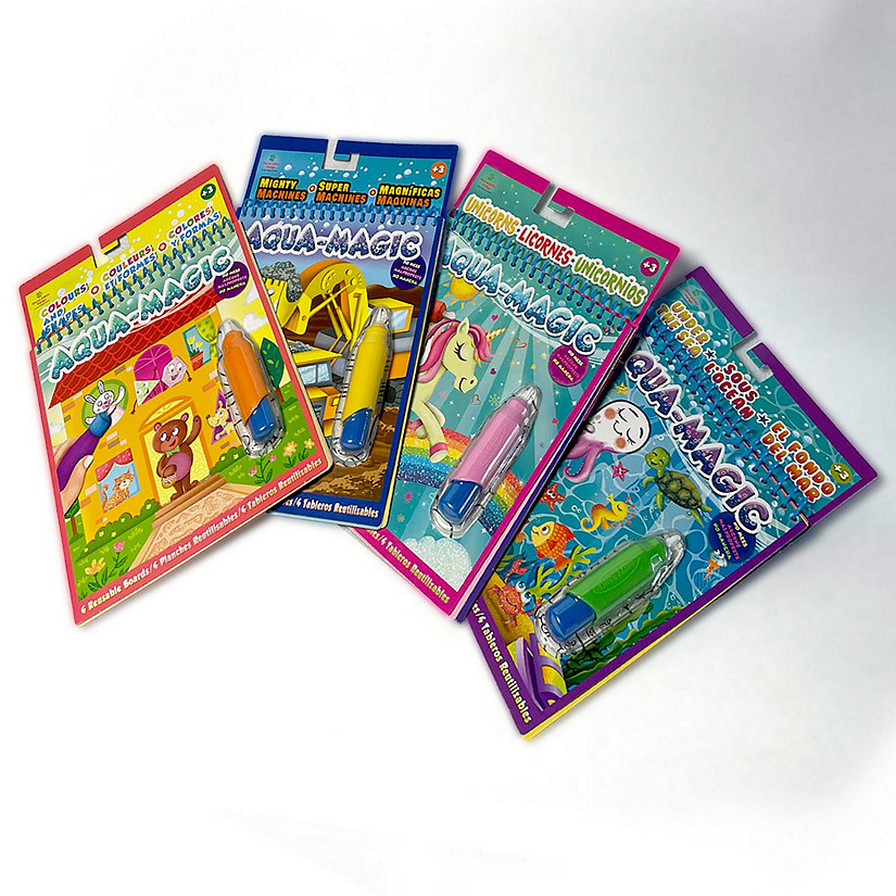 Three Little Twigs: Aqua Magic Bundle - 4Pk Assorted Reusable Books Image