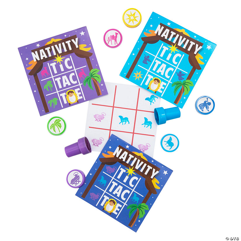 Tic-Tac-Toe Game with Nativity Stampers - 6 Sets