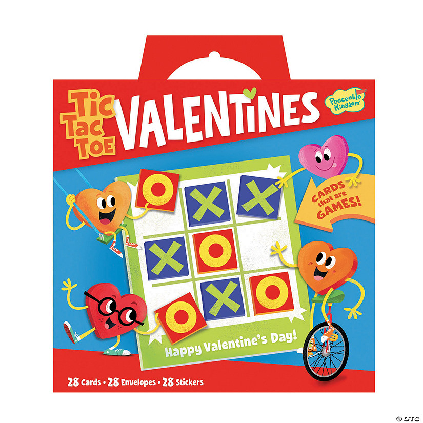 Tic Tac Toe Valentine's Day Cards - 28 Pc. Image