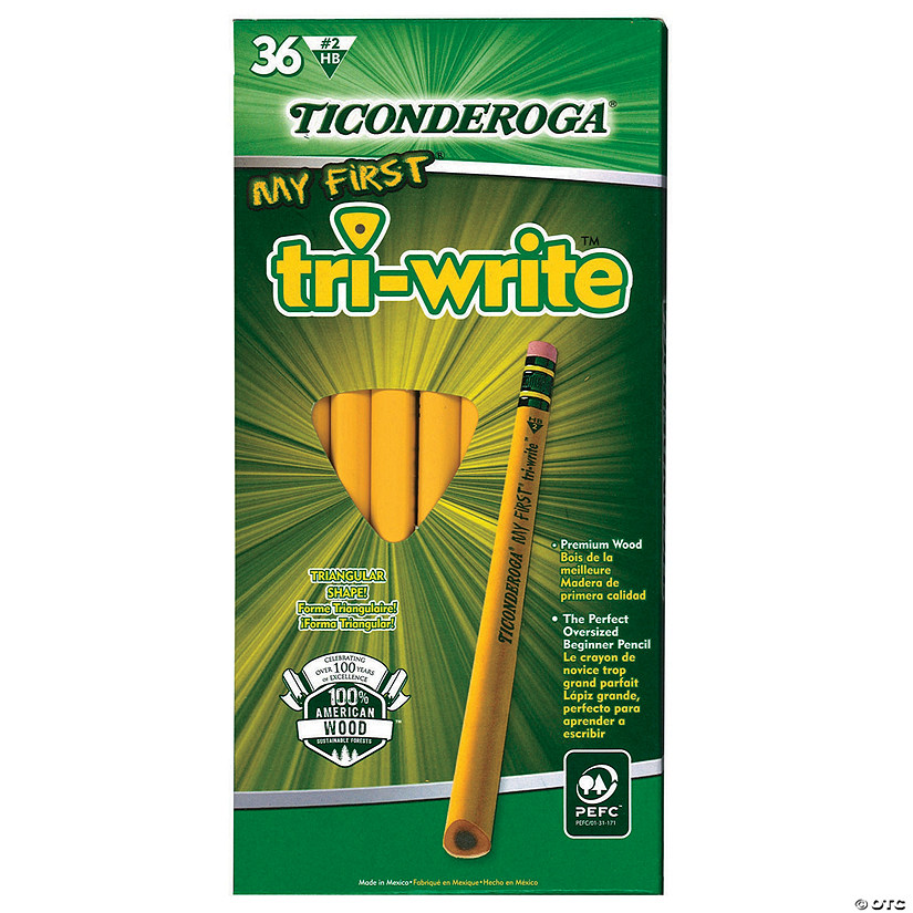 Ticonderoga® My First TriWrite Primary Size No. 2 Pencils with Eraser