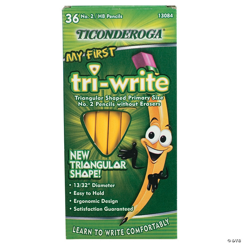 Ticonderoga&#174; My First Tri-Write Primary Size No. 2 Pencils without Eraser, 36/Box Image