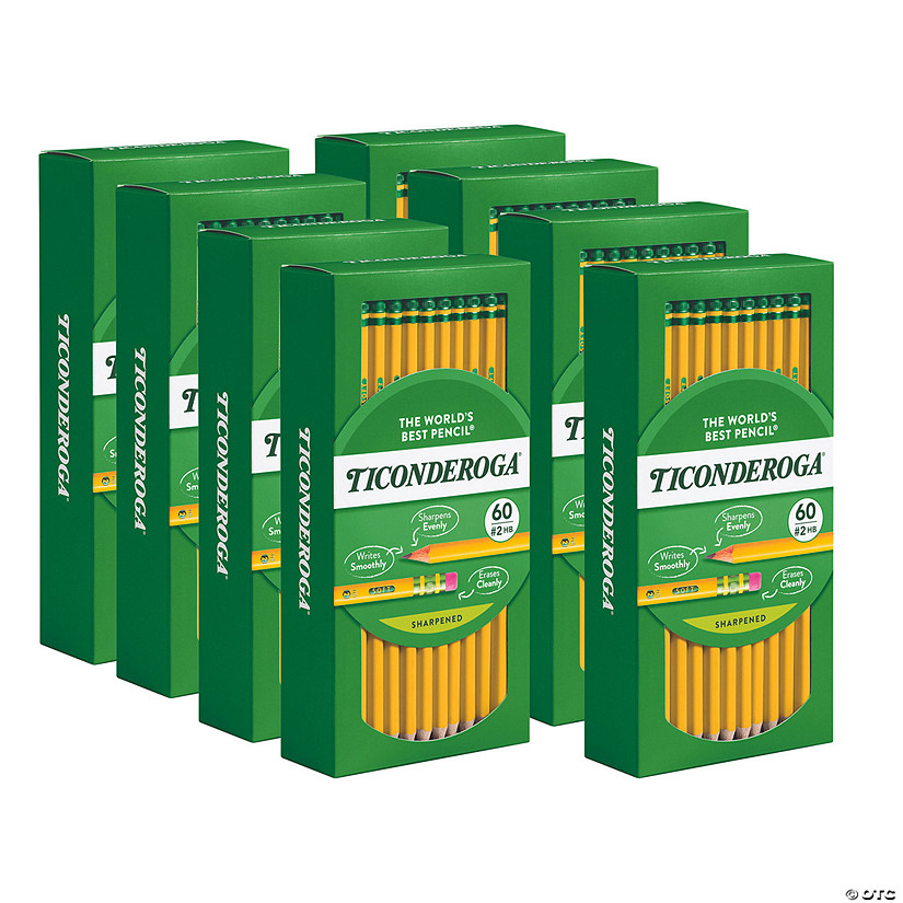 Ticonderoga Yellow #2 Pencils, 480 Count Class Pack Image