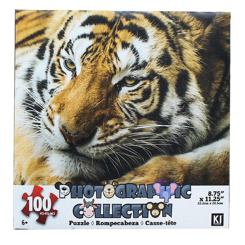 Tiger 100 Piece Photographic Collection Jigsaw Puzzle Image