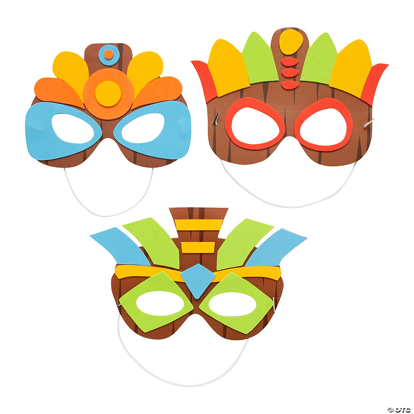 Tiki Mask Craft Kit - Makes 12 Image