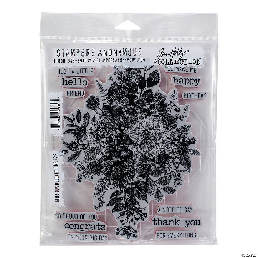 Tim Holtz Cling Stamps-Glorious Bouquet Image