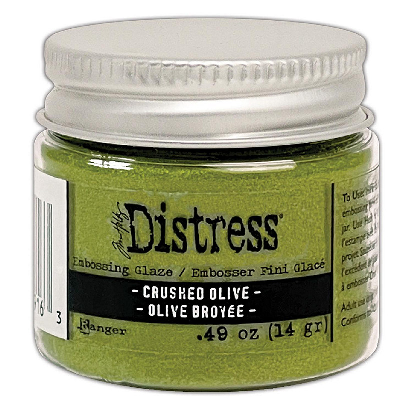 Tim Holtz Distress Embossing Glaze-Crushed Olive Image