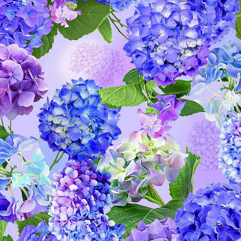 Timeless Treasures Hydrangea Bliss Large Flowers Cotton Fabric BTY Image