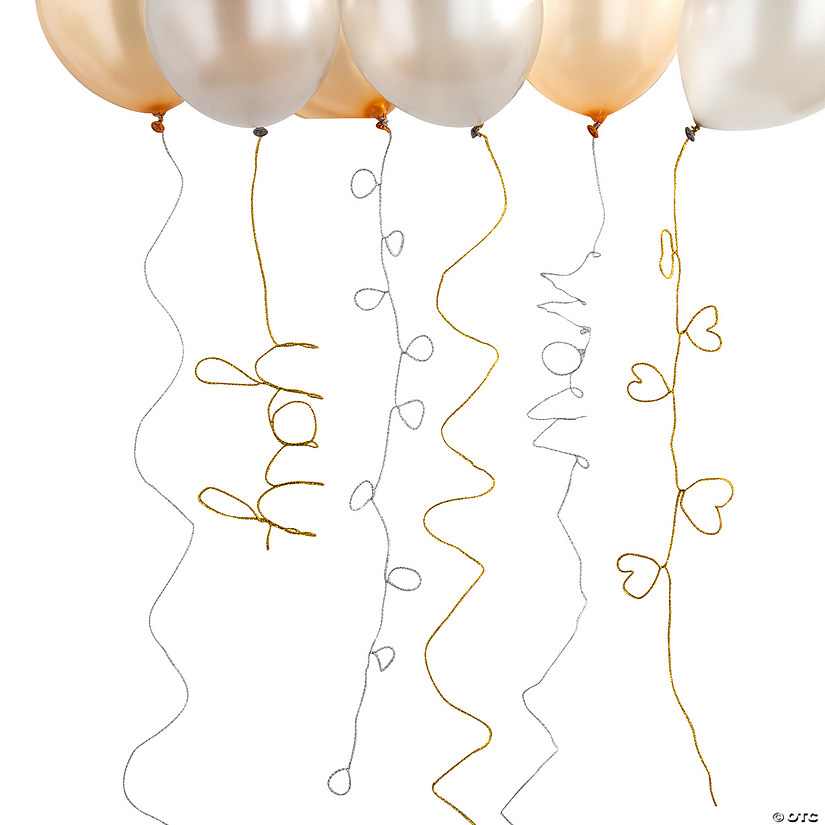 Tinsel Balloon Tails - 12 Pc. Image