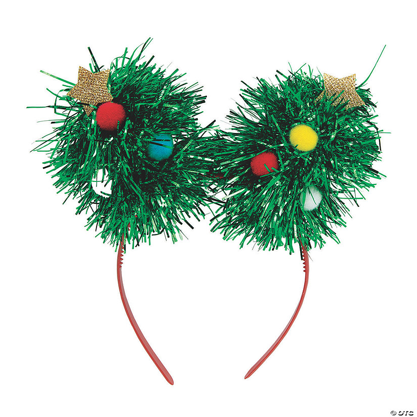 Tinsel Christmas Tree Headbands Image