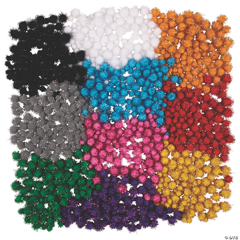 Tinsel PomPom Assortment Oriental Trading