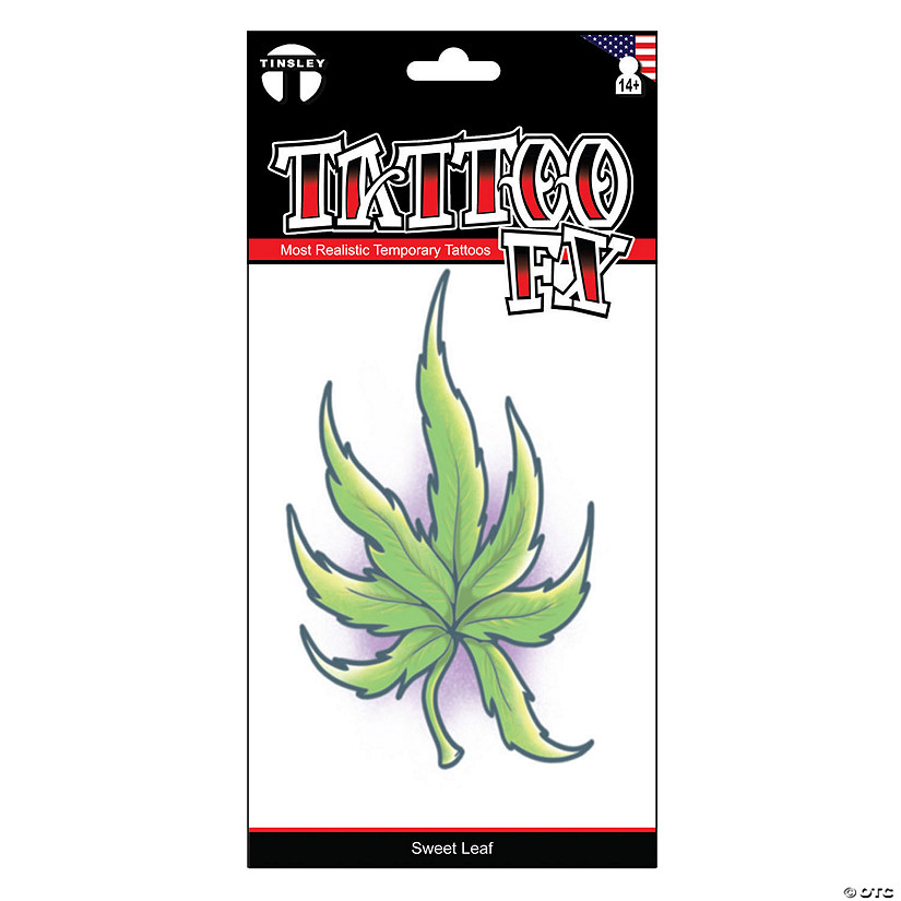 Tinsley Transfers Sweet Leaf Temporary Tattoo Image