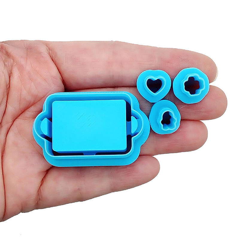 Tiny Baking Sheet and Cookies Clay Cutters Set, 4 pcs Image