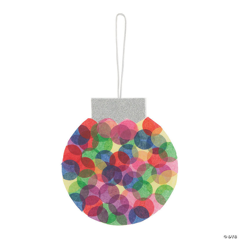 Tissue Paper Bright Dot Ornament Craft Kit- Makes 12 Image