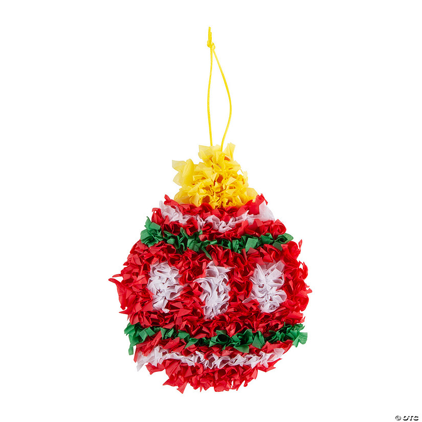Tissue Paper Christmas Ornament Craft Kit- Makes 12 Image