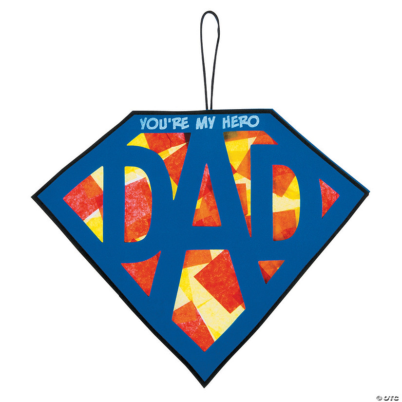 Tissue Paper Super Dad Sign Craft Kit- Makes 12 Image