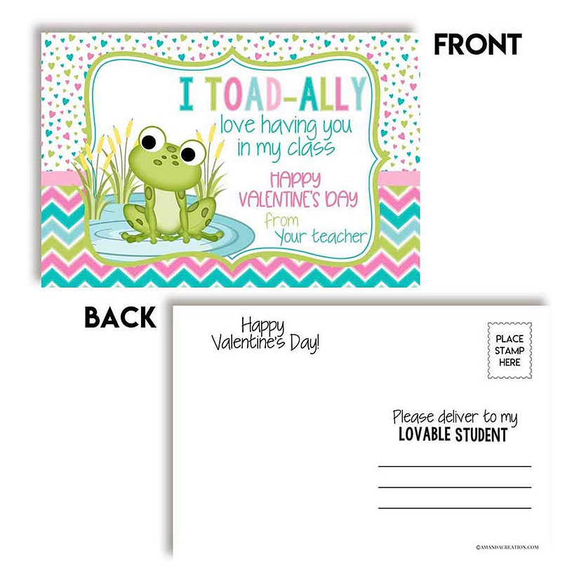 Valentine's Day Postcards for Teachers – Amanda Creation