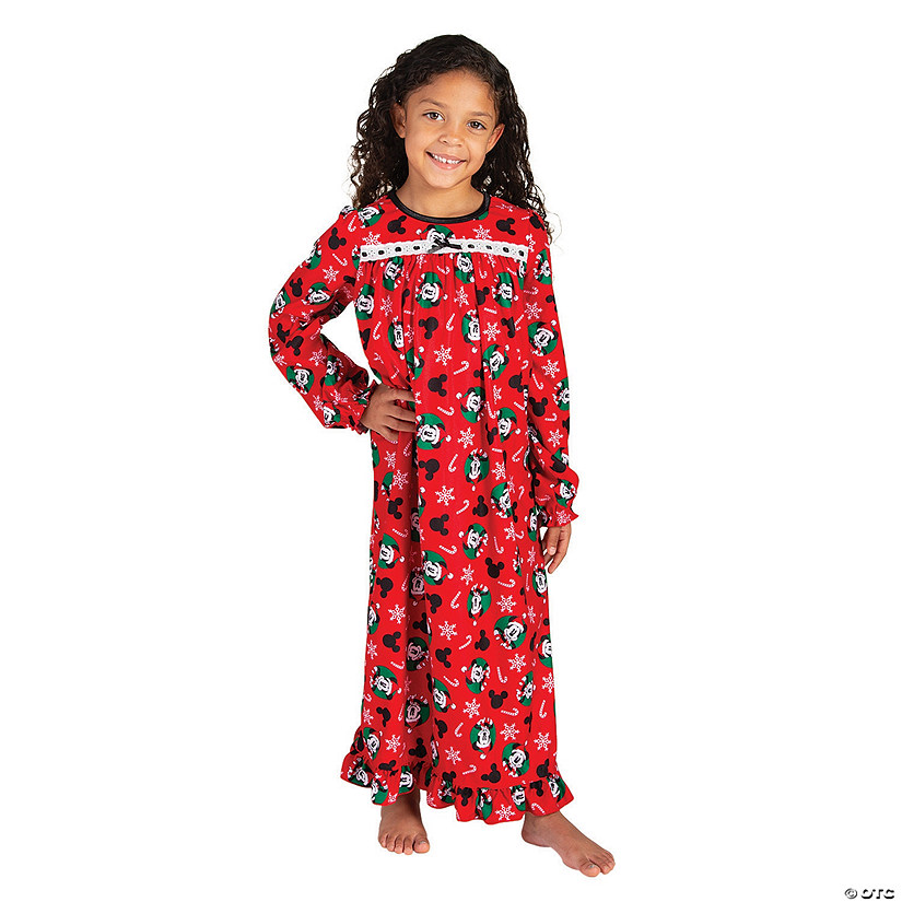 Toddler Girl&#8217;s Mickey Mouse Festive Christmas Pajamas Image