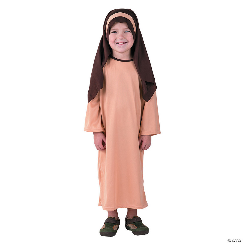 Toddler&#8217;s Shepherd Polyester Nativity Costume with Headscarf - 3T-4T Image