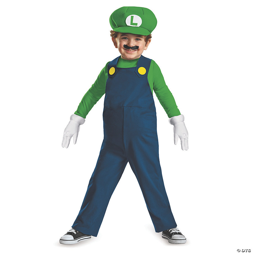 Toddler Super Mario Bros.&#8482; Classic Luigi Costume - Medium 3T-4T Image