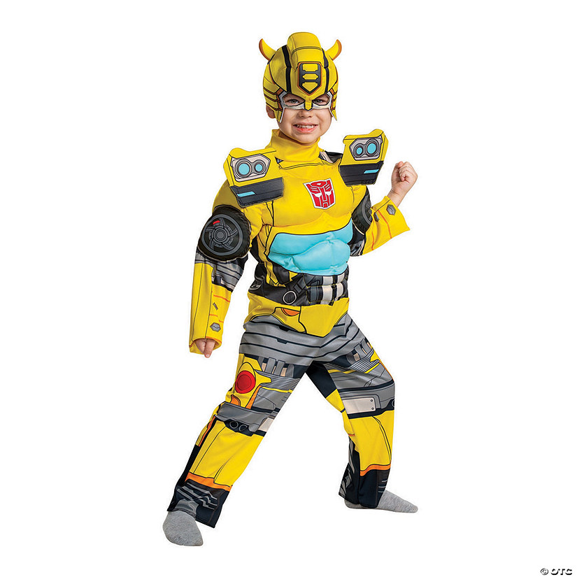 Toddler's Muscle Transformers Bumblebee Costume Image