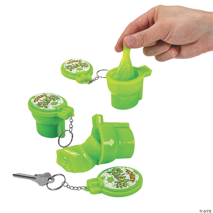 Toilet Slime Keychains - 12 Pc. Image