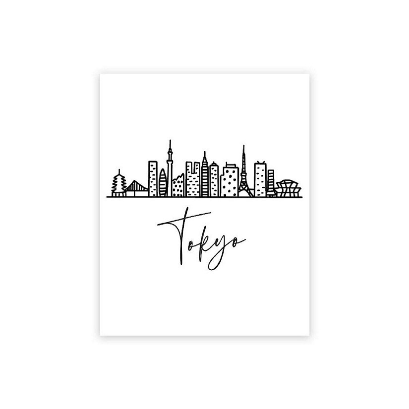 Tokyo Skyline BW 16x20in 1-Pack Image