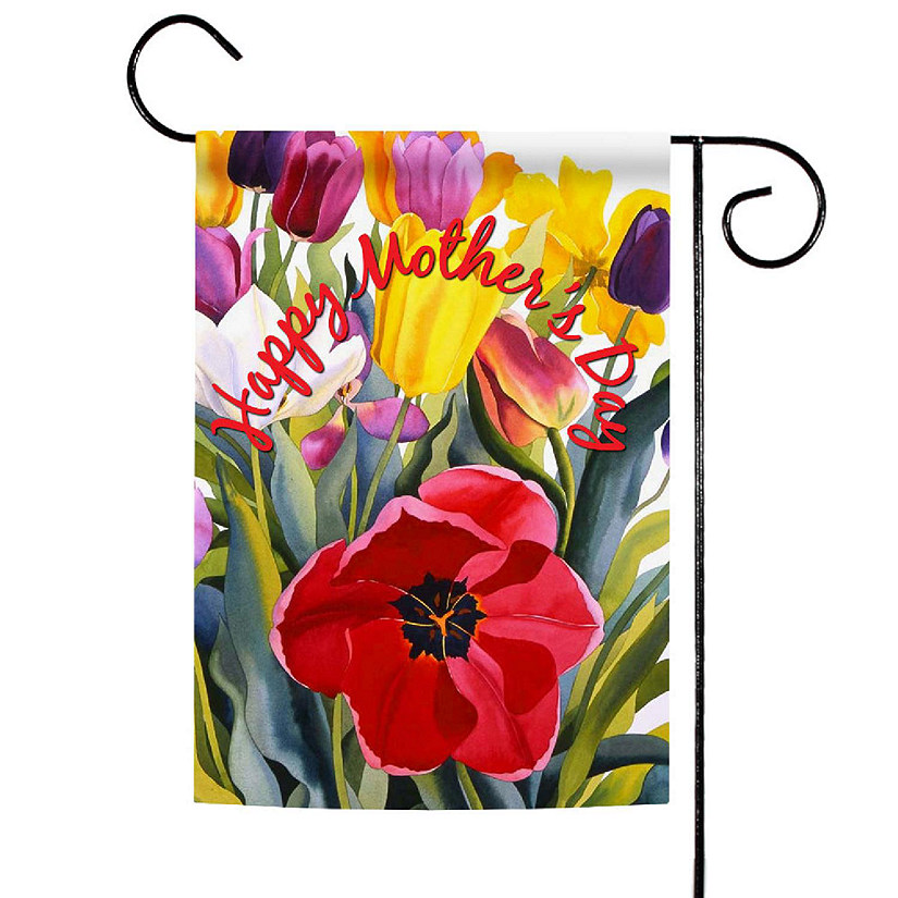 Toland Home Garden 12.5" x 18" Mothers Day Tulips Garden Flag Image
