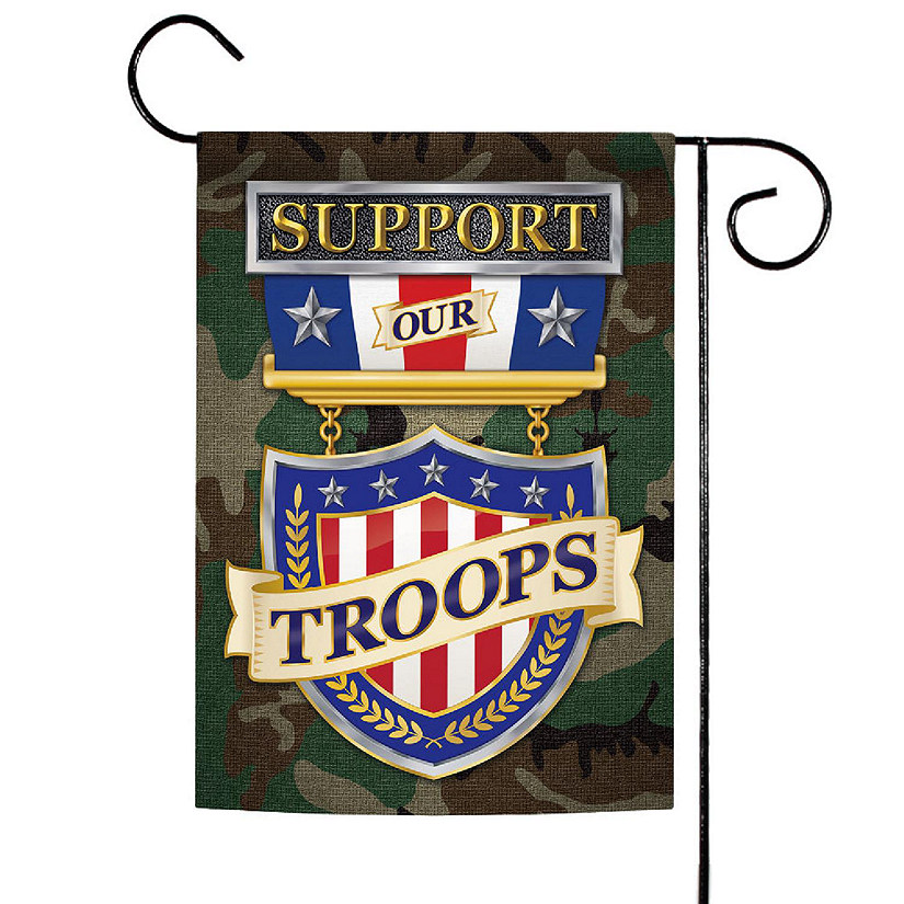 Toland Home Garden 12.5" x 18" Support Our Troops Garden Flag Image