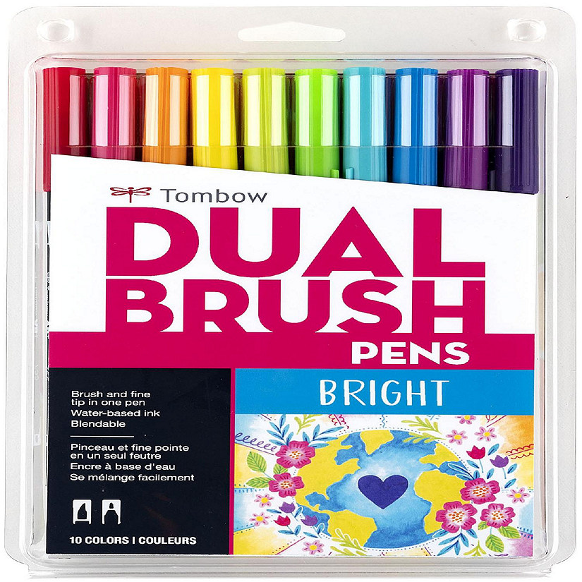 Tombow Dual Brush Pens 10/Pkg-Bright Image