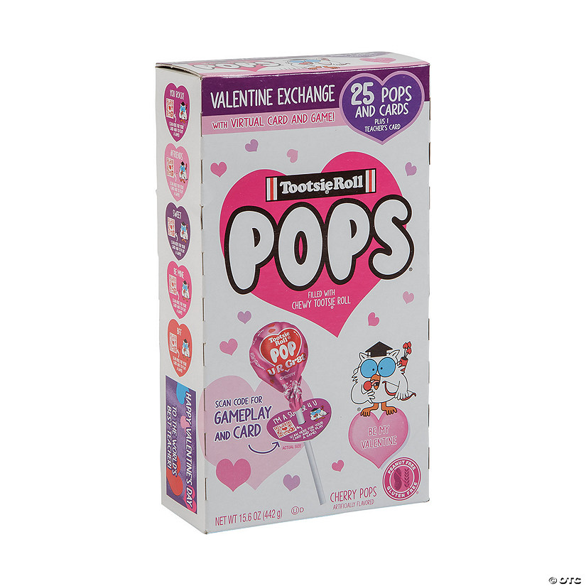Tootsie Roll Pops<sup>&#174;</sup> Valentine Exchanges with Heart Card for 25 Image