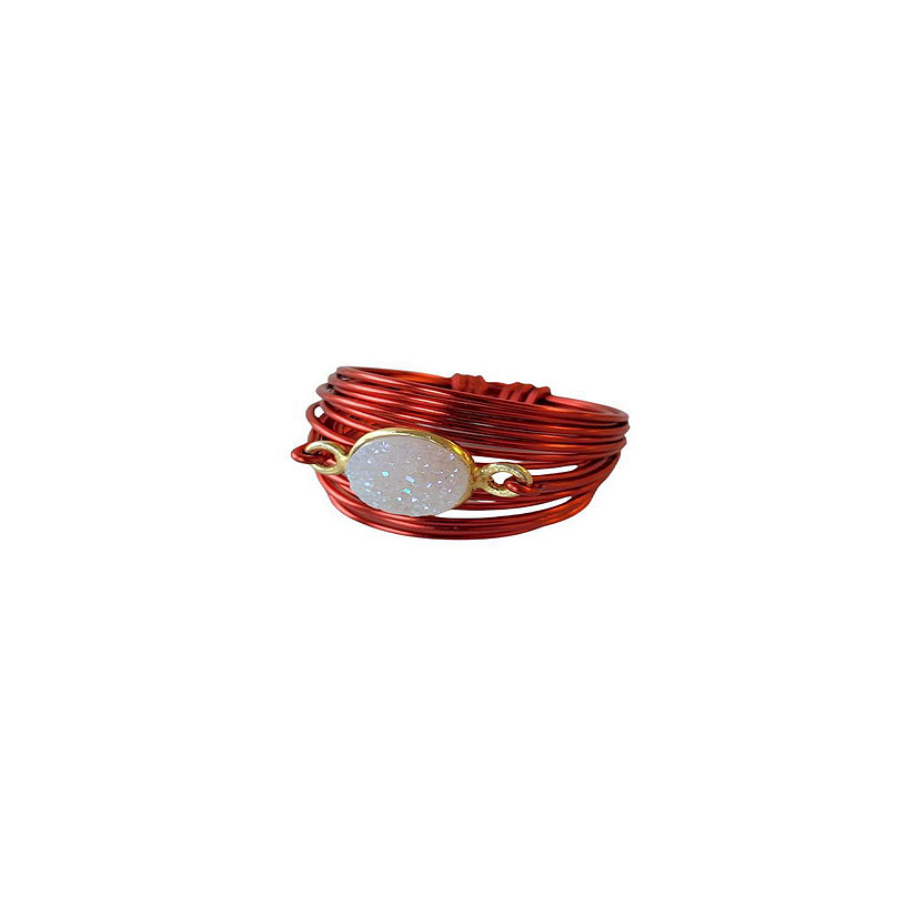 Torrey Ring Red White Druzy Image