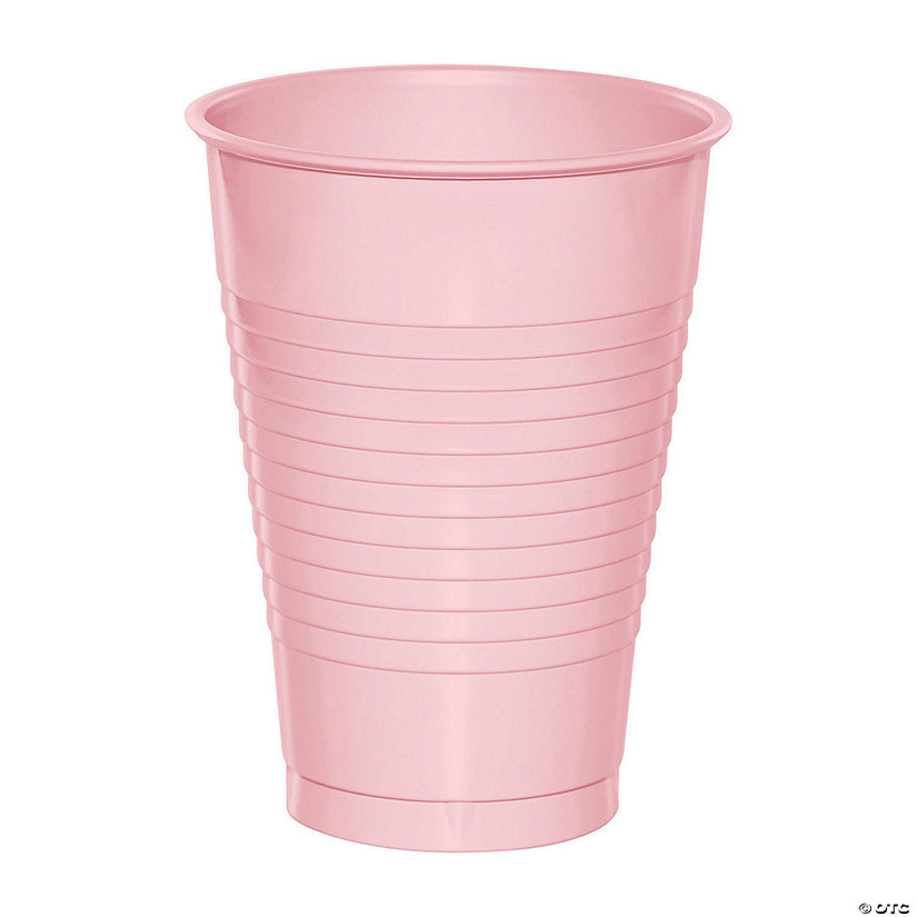 Touch Of Color Classic Pink 12 Oz Plastic Cups - 60 Pc. Image