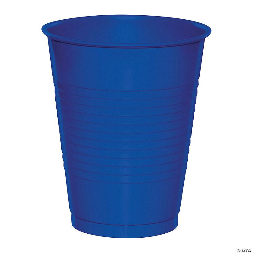 Touch Of Color Cobalt Blue 16 Oz Plastic Cups 60 Count Image