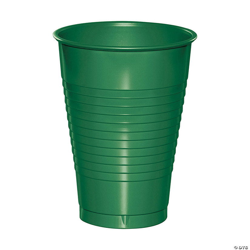 Touch Of Color Emerald Green 12 Oz Plastic Cups 60 Count Image