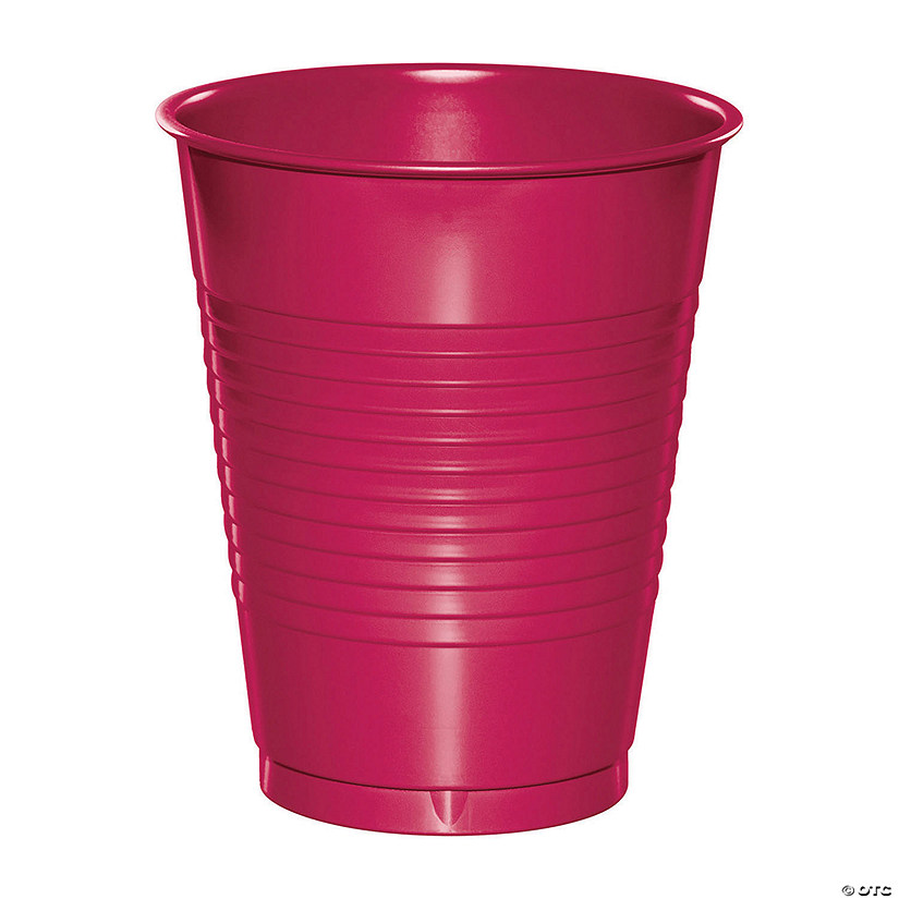 Touch Of Color Hot Magenta 16 Oz Pink Plastic Cups - 60 Pc. Image
