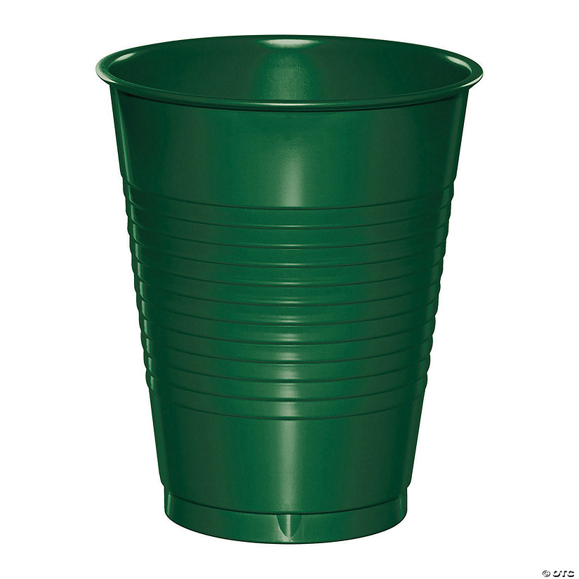 Touch Of Color Hunter Green 16 Oz Plastic Cups - 60 Pc. Image