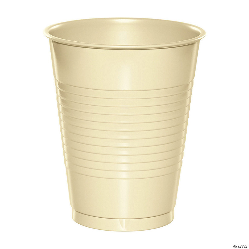Touch Of Color Ivory 16 Oz Plastic Cups - 60 Pc. Image
