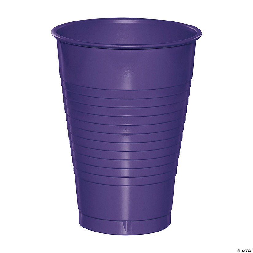 Touch Of Color Purple 12 Oz Plastic Cups 60 Count Image