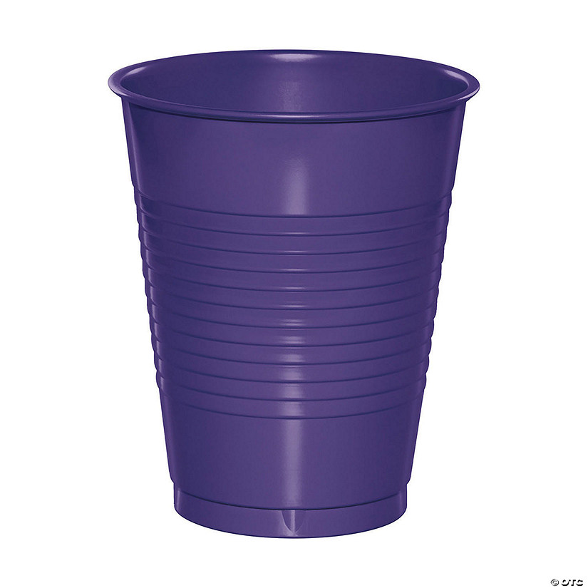Touch Of Color Purple 16 Oz Plastic Cups - 60 Pc. Image