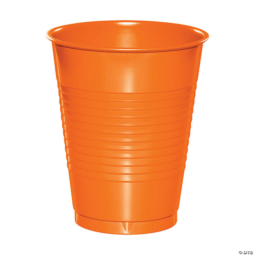 Touch Of Color Sunkissed Orange 16 Oz Plastic Cups 60 Count Image
