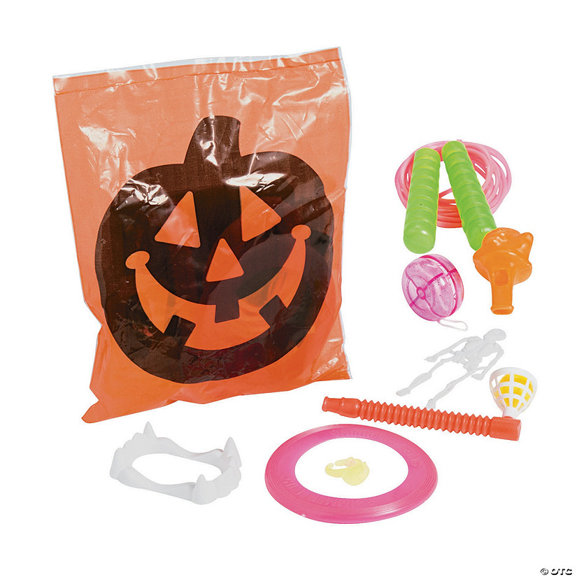 Toy-Filled Halloween Goody Bags - 12 Pc. Image