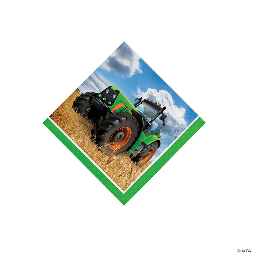 Tractor Party Beverage Napkins - 16 Pc. Image
